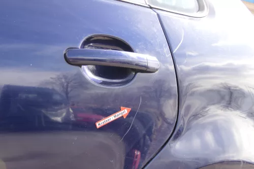 VW Polo 9N 9N3 Tür hinten links 4/5-Türer blau LB5N - ohne Anbauteile (174655)