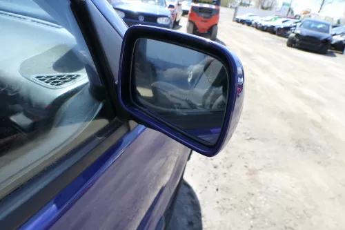 VW Polo 6N mechanisch manuell Spiegel Außenspiegel rechts blau lila LD5D (174805)