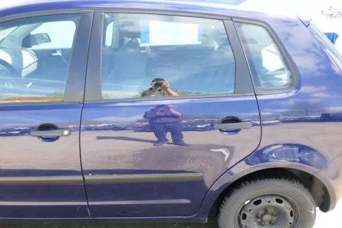 VW Polo 9N 9N3 Tür hinten links 4/5-Türer blau LB5N - ohne Anbauteile