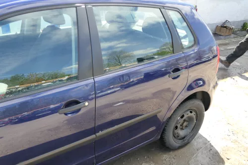 VW Polo 9N 9N3 Tür hinten links 4/5-Türer blau LB5N - ohne Anbauteile (174950)