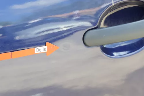 VW Polo 9N 9N3 Tür hinten links 4/5-Türer blau LB5N - ohne Anbauteile (174950)