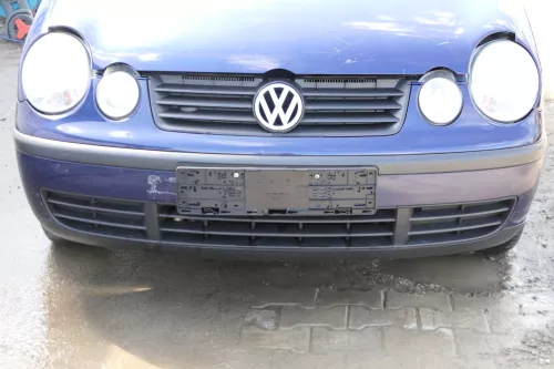 VW Polo 9N Stoßstange Frontstoßstange vorne blau LB5N + Grill