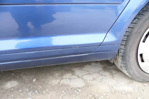 Audi A3 8P 4/5-Türer Tür hinten links Türblatt mit Rahmen blau LZ5C (175026)