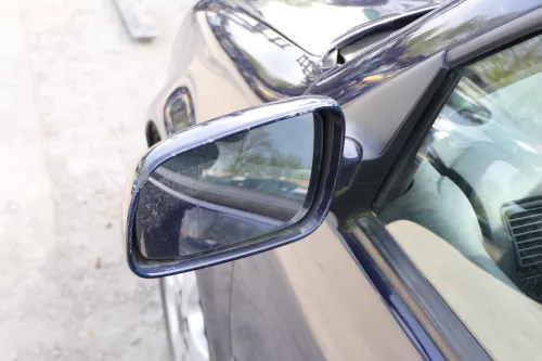 VW Golf 4 Bora elektrischer Spiegel vorne links Außenspiegel blau LC5H Glas (175242)