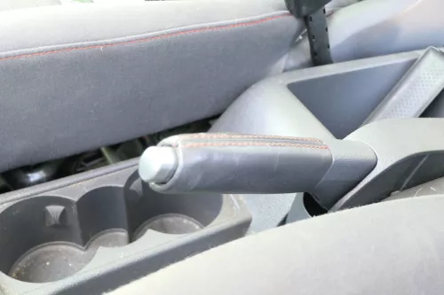 Golf 5 1K Plus Handbremse Feststellbremse Handbremshebel Leder orange Nähte Goal