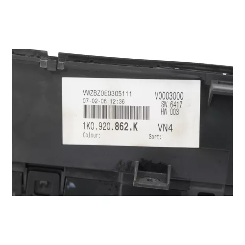 VW Golf 5 1K 5M Plus Tacho Tachometer 1K0920862K 1.9 2.0 TDI Diesel 290.000km (175424)