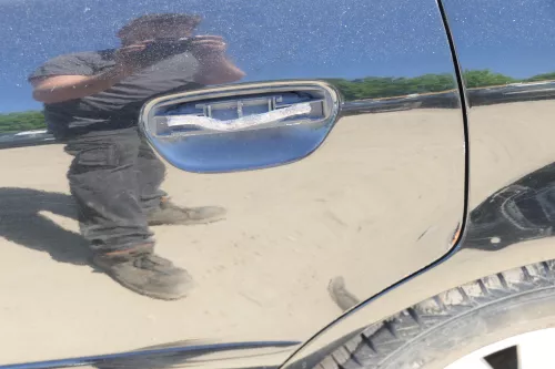 Audi A4 B5 Tür nur Türblatt hinten links schwarz LY9B - Facelift   -  ROST (175439)