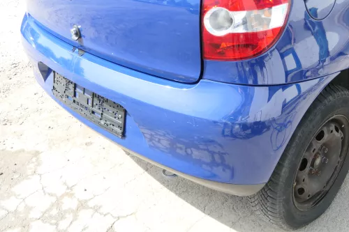 VW Fox 5Z Stoßstange hinten Stoßfänger blau LL5M Heckstoßstange (175504)