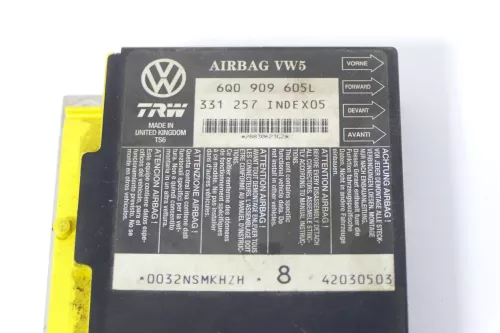VW Polo 9N Ibiza Steuergerät Airbag Airbagsteuergerät 6Q0909605L 005 Fabia (175653)