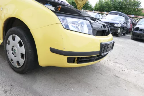 Skoda Fabia 6Y Stoßstange Stoßfänger vorne gelb LF1R 2000-2004 (175764)
