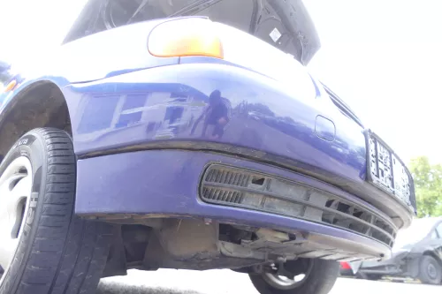 VW Polo 6N Stoßstange vorne 2-geteilte Frontstoßstange blau LD5D Stoßfänger (175884)