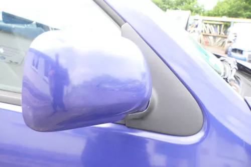 VW Polo 6N mechanisch manuell Spiegel Außenspiegel rechts blau LD5D