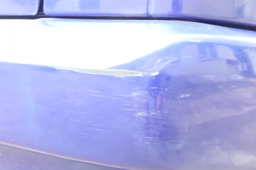 VW Polo 6N Stoßstange hinten 2-geteilte Heckstoßstange LD5D blau Stoßfänger (175891)