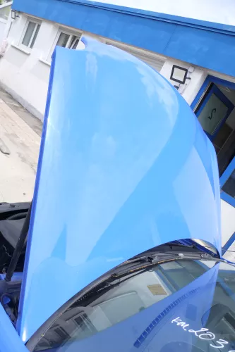 VW Polo 9N Motorhaube Klappe Haube vorne blau LA5F bis ca. Bj. 2004 (175902)