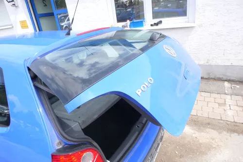VW Polo 9N Fun Heckklappe Kofferraumklappe Klappe hinten blau LA5F (175906)
