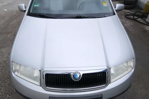 Skoda Fabia 6Y Motorhaube Klappe vorne silber LF7T vorn     (OHNEgrill!)