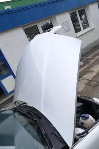 Skoda Fabia 6Y Motorhaube Klappe vorne silber LF7T vorn     (OHNEgrill!) (176021)