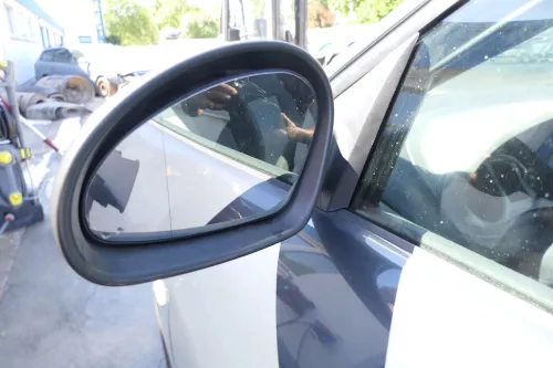 Seat Ibiza 6L elektrischer beheizter Spiegel Außenspiegel links grau LS7Z (176088)