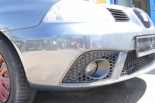 Seat Ibiza 6L Stoßstange Frontstoßstange vorne grau LS7Z ab Ende 2006 Facelift (176096)