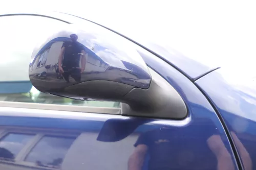 Skoda Fabia 6Y elektrisch Spiegel Außenspiegel rechts mit Glas blau LF5U (176189)