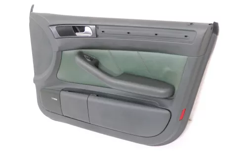 1x Audi A6 4B Türverkleidung Verkleidung Tür vorne rechts Leder grün farngrün (176262)
