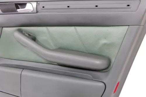 1x Audi A6 4B Türverkleidung Verkleidung Tür vorne rechts Leder grün farngrün (176262)