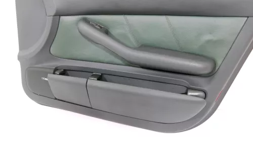 1x Audi A6 4B Türverkleidung Verkleidung Tür vorne rechts Leder grün farngrün (176262)