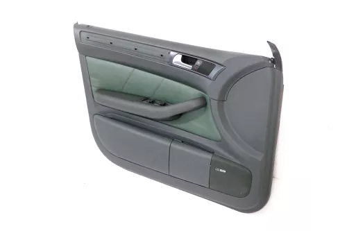 1x Audi A6 4B Türverkleidung Verkleidung Tür vorne links Leder grün farngrün (176263)