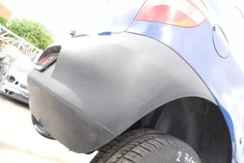 VW Fox 5Z Stoßstange hinten Stoßfänger schwarz matt u (176384)