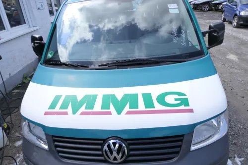 VW T5 Multivan Motorhaube Haube Klappe vorne grün weiß