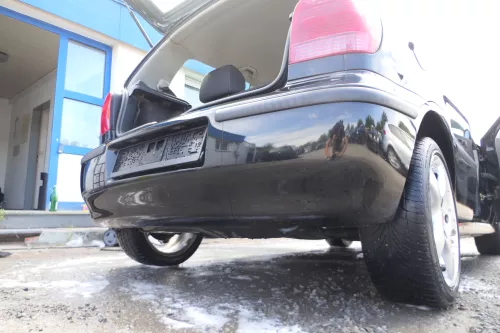 VW Polo 6N2 Stoßstange hinten Heckstoßstange Stoßfänger schwarz L041 (176648)