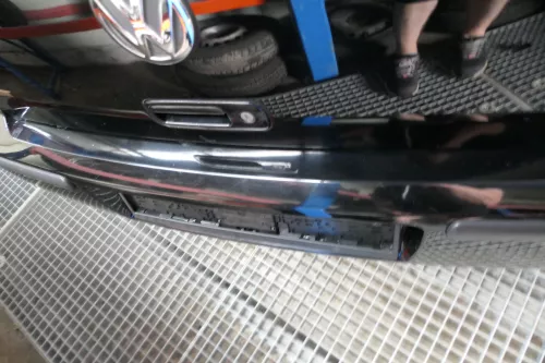 VW Polo 6N2 Stoßstange hinten Heckstoßstange Stoßfänger schwarz L041 (176648)