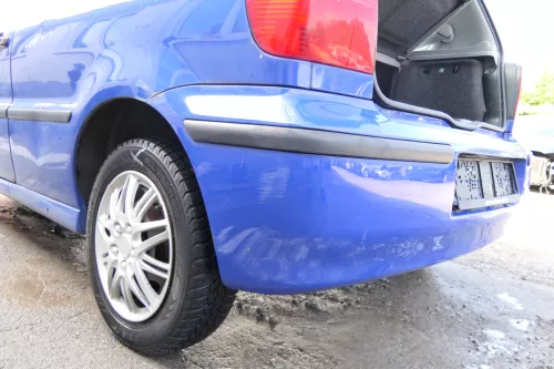 VW Polo 6N2 Stoßstange hinten Heckstoßstange Stoßfänger blau LA5C surf (176660)