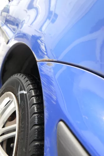 VW Polo 6N2 Stoßstange hinten Heckstoßstange Stoßfänger blau LA5C surf (176660)