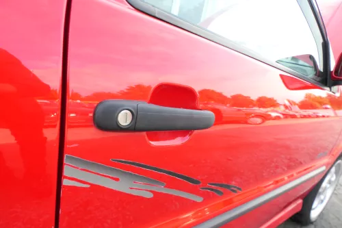 Polo 6N 6N2 Tür vorne rechts Beifahrertür 2/3-Türer rot LP3G ohne Anbauteile (177007)