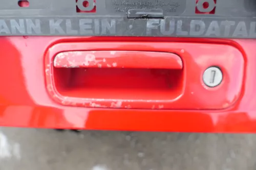 VW Polo 6N Heckklappe Klappe hinten Kofferraumklappe mit Scheibe rot LP3G (177015)