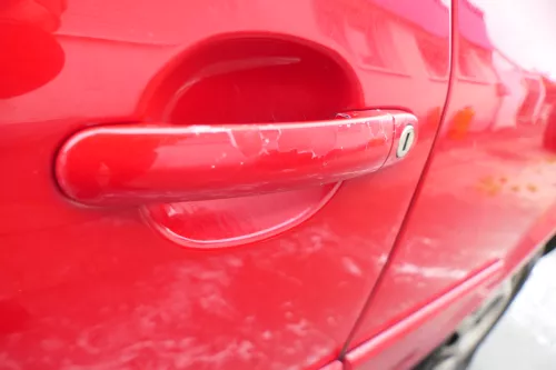 VW Lupo Seat Arosa Tür vorne links Fahrertür rot LP3G (mechanischer FH) (177051)