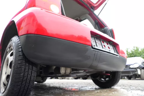 VW Lupo Stoßstange hinten Heckstoßstange Stoßfänger rot LP3G (177055)