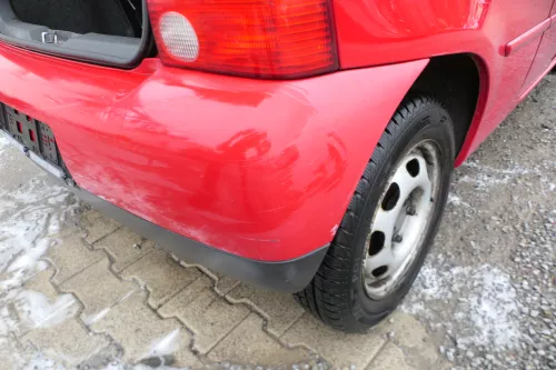 VW Lupo Stoßstange hinten Heckstoßstange Stoßfänger rot LP3G (177055)