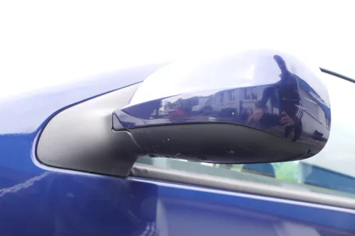 VW Golf 4 Bora manueller Spiegel vorne links Außenspiegel blau LB5N Glas (177090)