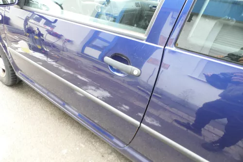 VW Golf 4 Tür vorne links Fahrertür 2/3-Türer blau LB5N ohneAnbauteile (177091)