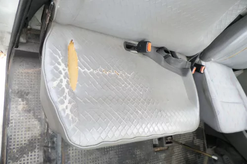 VW T4 Sitz vorne rechts 2er Doppel Beifahrersitz Doppelsitzbank grau mit Konsole (177147)