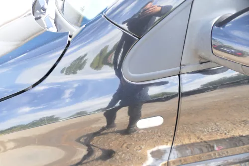 VW Fox Kotflügel vorne links schwarz LC9Z (177688)