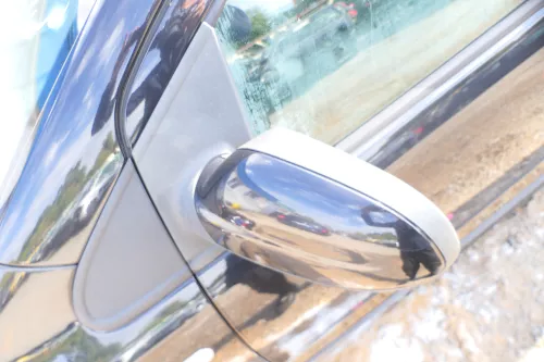 VW Fox 5Z manueller Spiegel Außenspiegel + Glas links schwarz LC9Z (177689)