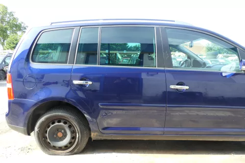 VW Touran 1T 1T3 Tür hinten rechts blau LB5N - ohne Anbauteile