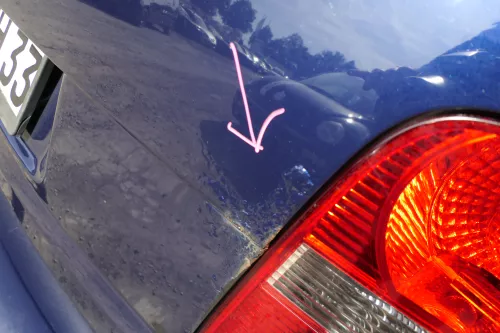 VW Touran 1T Heckklappe Kofferraumklappe hinten blau LB5N mit Scheibe -Rost (177789)