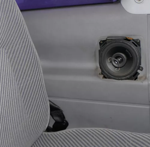 VW T4 Verkleidung Abdeckung Seite hinten links grau Multivan Klappe -ohneGurt (177950)