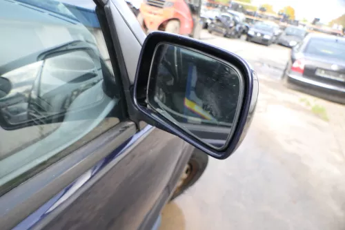 VW Polo 6N mechanisch manuell Spiegel Außenspiegel rechts blau LB5N (178005)