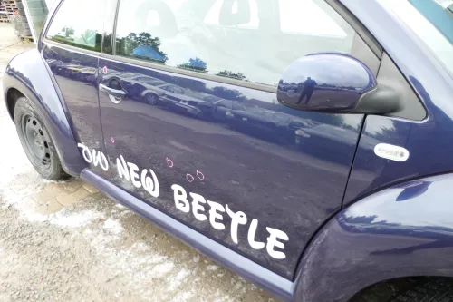 VW New Beetle 1C 9C Tür vorne rechts Beifahrertür blau LG5T -OHNE Anbauteil (178012)