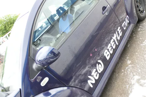 VW New Beetle 1C 9C Tür vorne links Fahrertür blau LG5T - OHNE Anbauteile (178025)